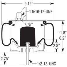 Air Spring Assembly - Kenworth 11.8” Airglide 200 1998 Onwards